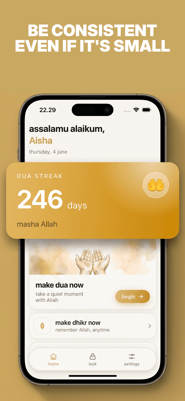 Build consistency in making dua