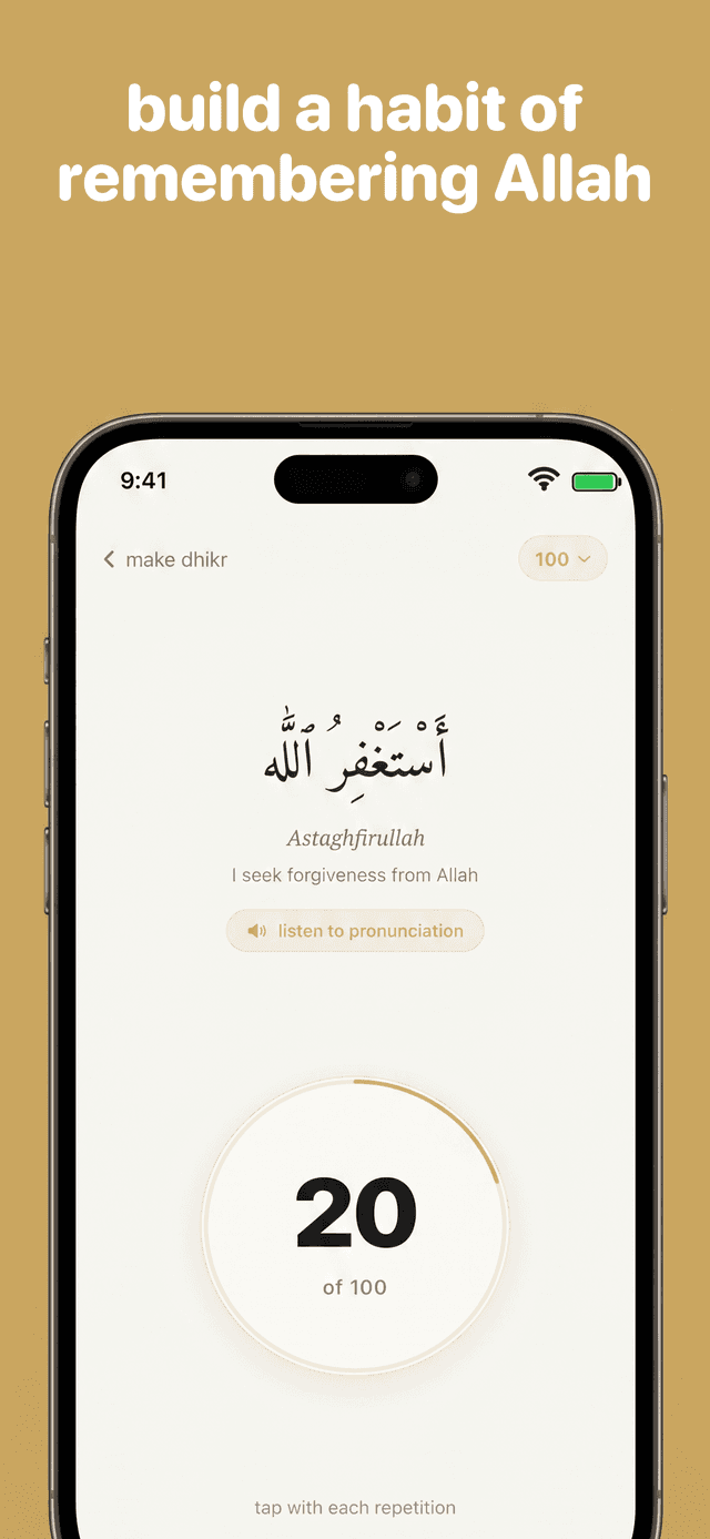 Build a habit of remembering Allah